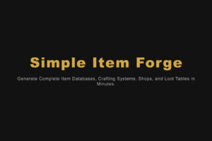 Simple Item Forge  No Code Item Crafting Shop Loot Generator w  JSON support   Game Toolkits   Unity Asset Store