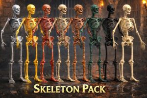 Skeleton Pack   3D Props   Unity Asset Store