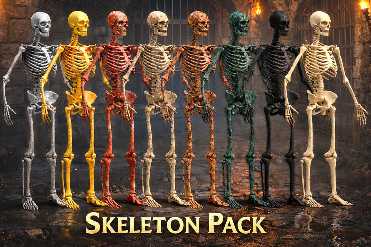 Skeleton Pack   3D Props   Unity Asset Store