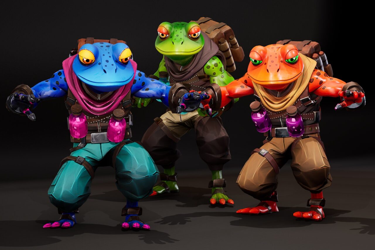 Stylized Alchemist Frog Fantasy Character Pack 3 Skins 3D Creatures Unity Asset Store