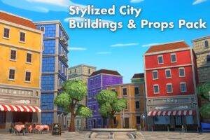 Stylized City Buildings Props Pack   3D Urban   Unity Asset Store