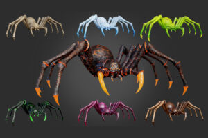 Stylized Spider 7 Skin Variants Pack   3D Characters   Unity Asset Store