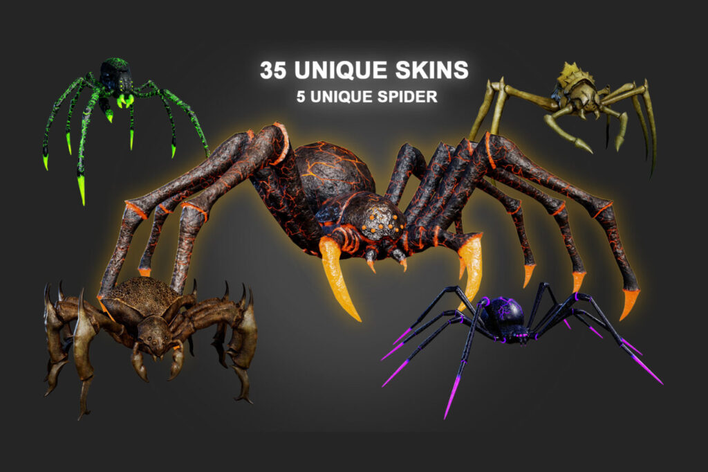 Stylized Spider Creatures Pack   3D Characters   Unity Asset Store