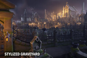 Stylized graveyard I   3D Fantasy   Unity Asset Store