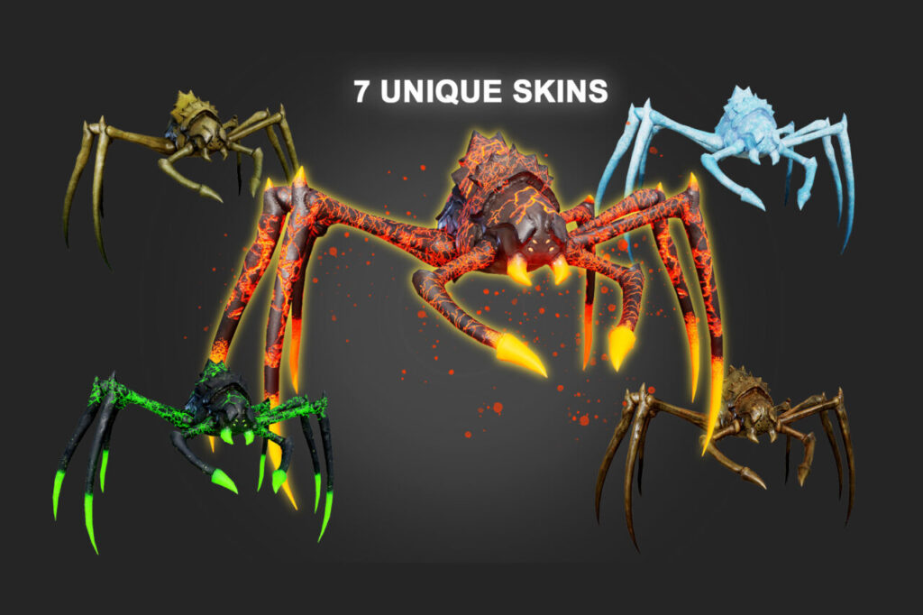 Stylized Spider 4 7 Skin Variants Pack   3D Characters   Unity Asset Store