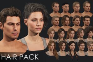 ULTIMATE HAIRSTYLE PACK 2026   20 PIECES   REALISTIC   Rigged hair low poly   Characters   Unity Asset Store
