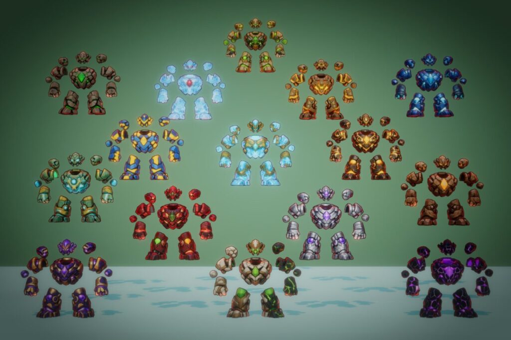 Voidcore Colossus Stylized Fantasy Monster Rig Anim PixeliusVita   3D Creatures   Unity Asset Store