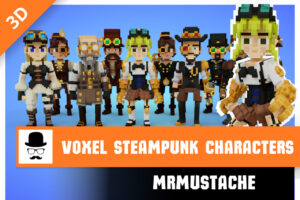 Voxel Steampunk Characters Pack   Characters   Unity Asset Store