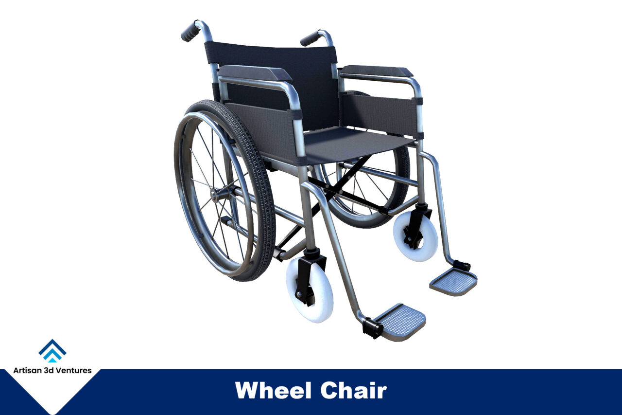 Wheel Chair 3D Model   3D Props   Unity Asset Store