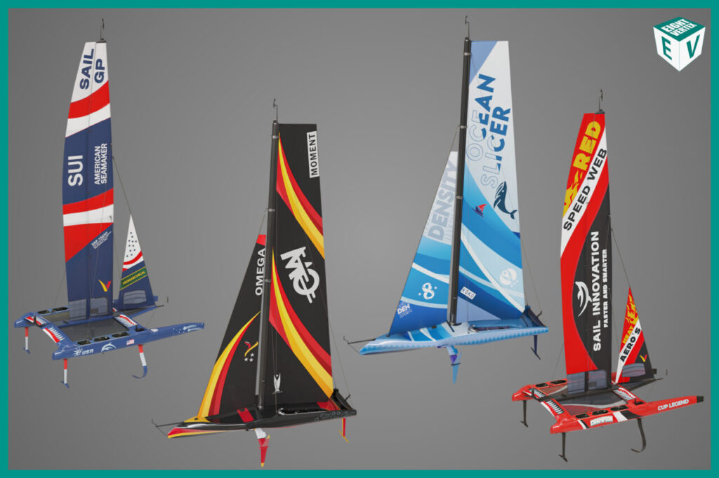 Yacht Hydrofoil Sailing Boats HDRP URP Textures   3D Sea   Unity Asset Store