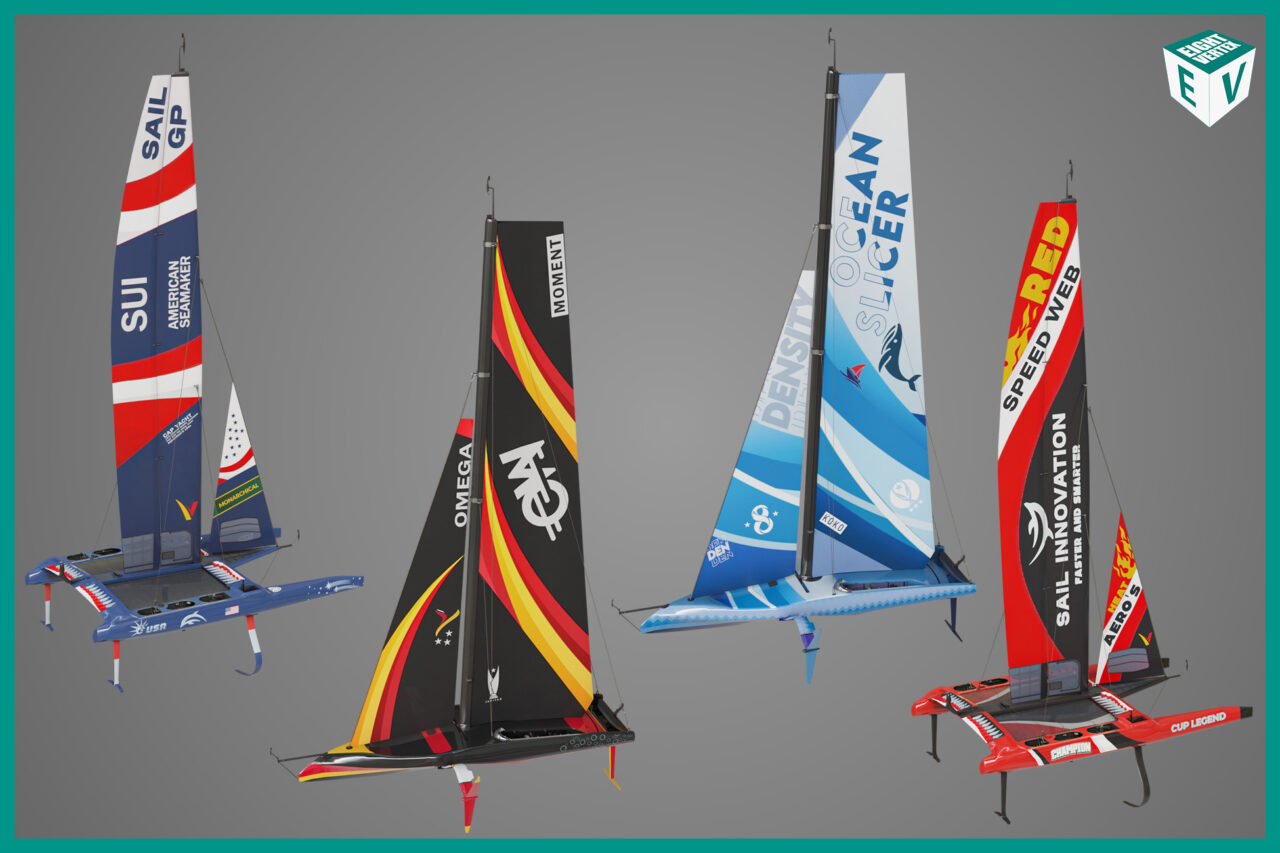 Yacht Hydrofoil Sailing Boats HDRP URP Textures   3D Sea   Unity Asset Store