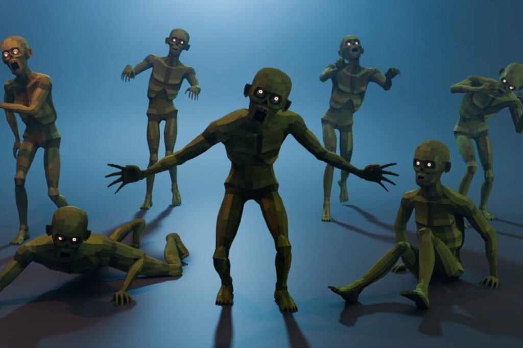 Zombie Low Poly stylized   Characters   Unity Asset Store