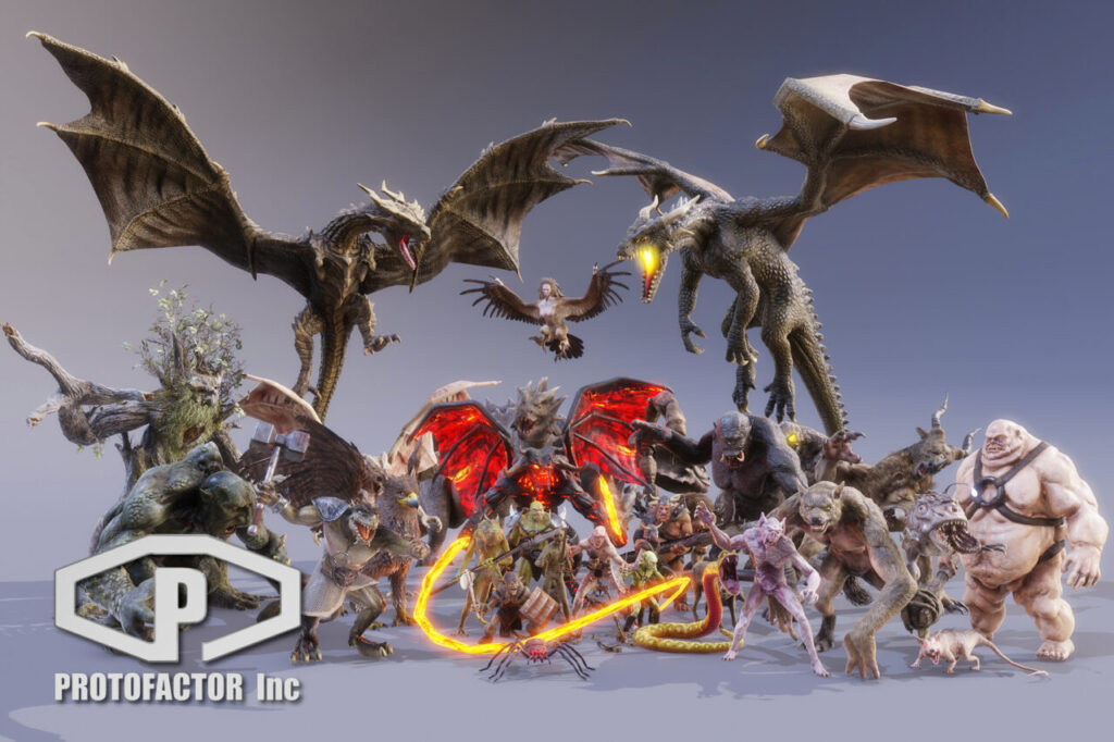 HEROIC FANTASY CREATURES FULL PACK Volume 1 3D Creatures Unity Asset Store