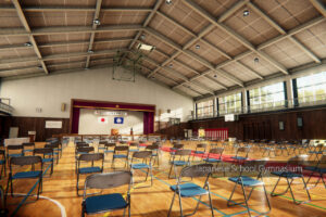 Japanese School Gymnasium 3D Environments Unity Asset Store