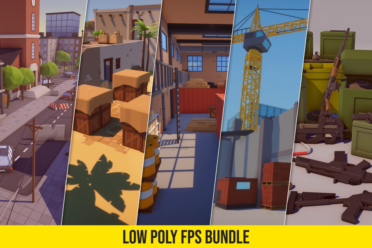 Low Poly FPS Bundle 3D Environments Unity Asset Store