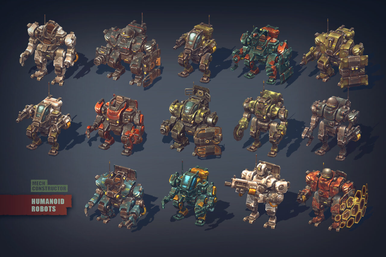 Mech Constructor Humanoid Robots 3D Robots Unity Asset Store