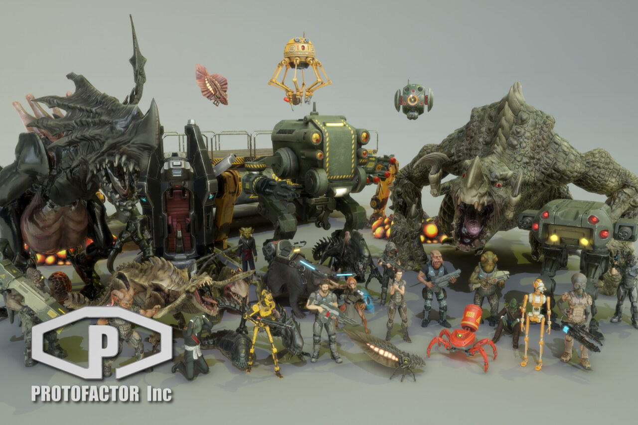 SCI FI CHARACTERS MEGA PACK Vol 1 3D Creatures Unity Asset Store