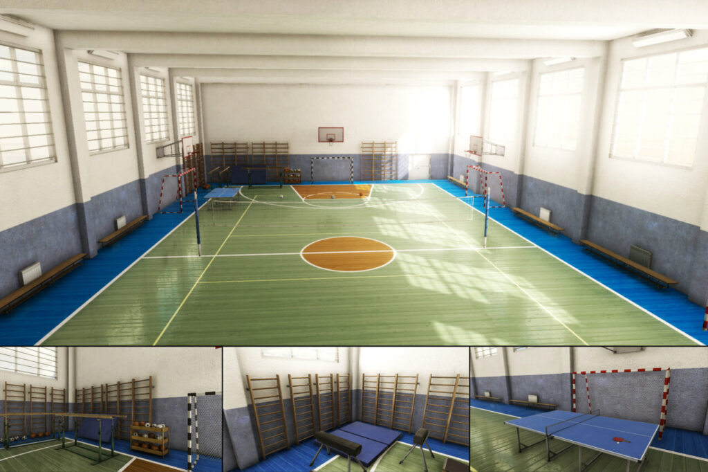 School Gym 3D Urban Unity Asset Store