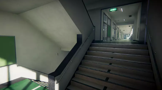 Japanese School Corridor